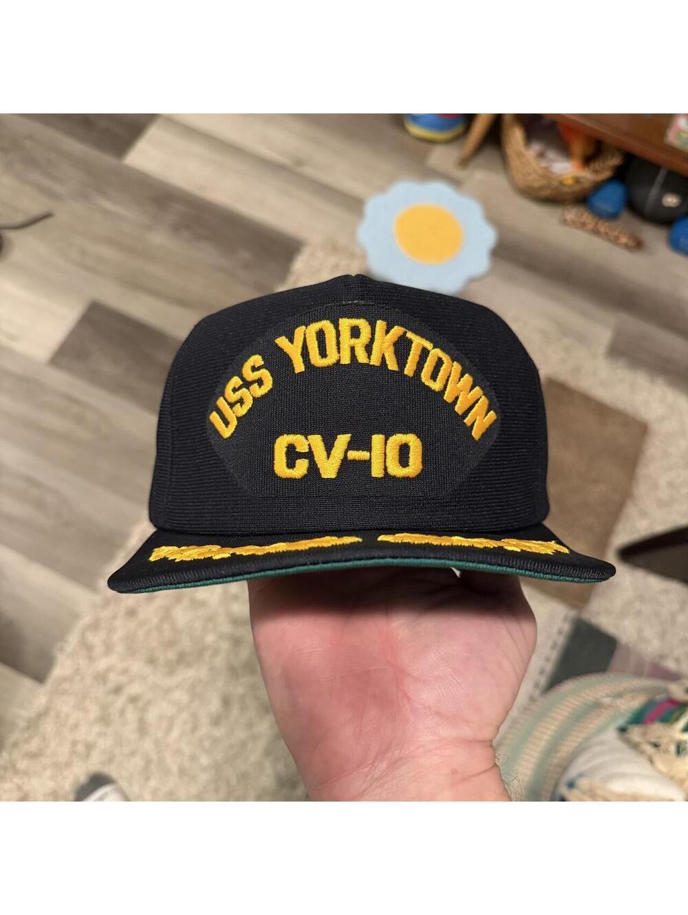 Vintage USS Yorktown scrambled eggs new era SnapBack hat OS